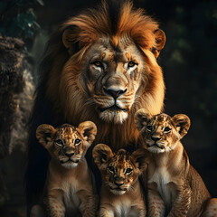 Fototapeta premium A Father's Heart: The Silent Warrior Behind Every Child’s Dream