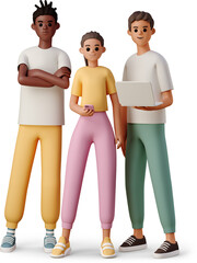 three young people with gadgets