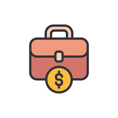 Bribery colored icons, minimalist vector illustration ,simple transparent graphic element .Isolated on white background