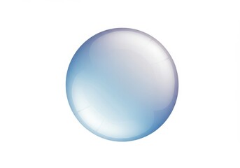 Abstract sphere with blue and purple gradient on a white background