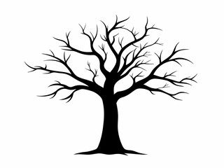 Obraz premium tree silhouette isolated on white