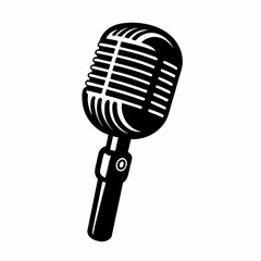 Fototapeta premium microphone isolated on white background