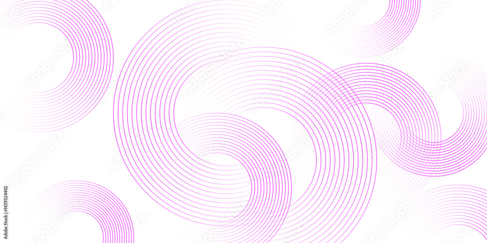 Poster white and pink abstract background with geometric circle shapes. abstract geometric background vecto