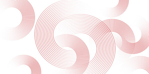 White and red abstract background with geometric circle shapes. abstract geometric background Vector, illustration. Modern graphic design element circles artistic, for poster, cover, banner,