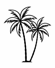 Obraz premium palm tree silhouette
