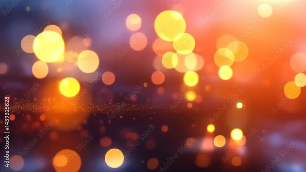 Aufkleber abstract vibrant bokeh lights transitioning in a dynamic dance of colors