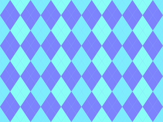 Vibrant pastel blue and purple argyle pattern.  Perfect for backgrounds, textiles, or playful designs. This cheerful geometric texture evokes feelings of happiness and sophistication.