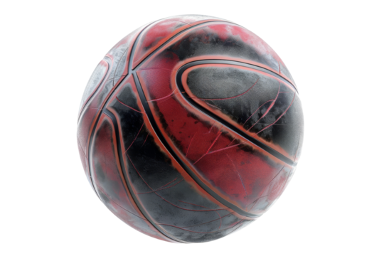 Sleek Basketball Design Isolated On White Background.