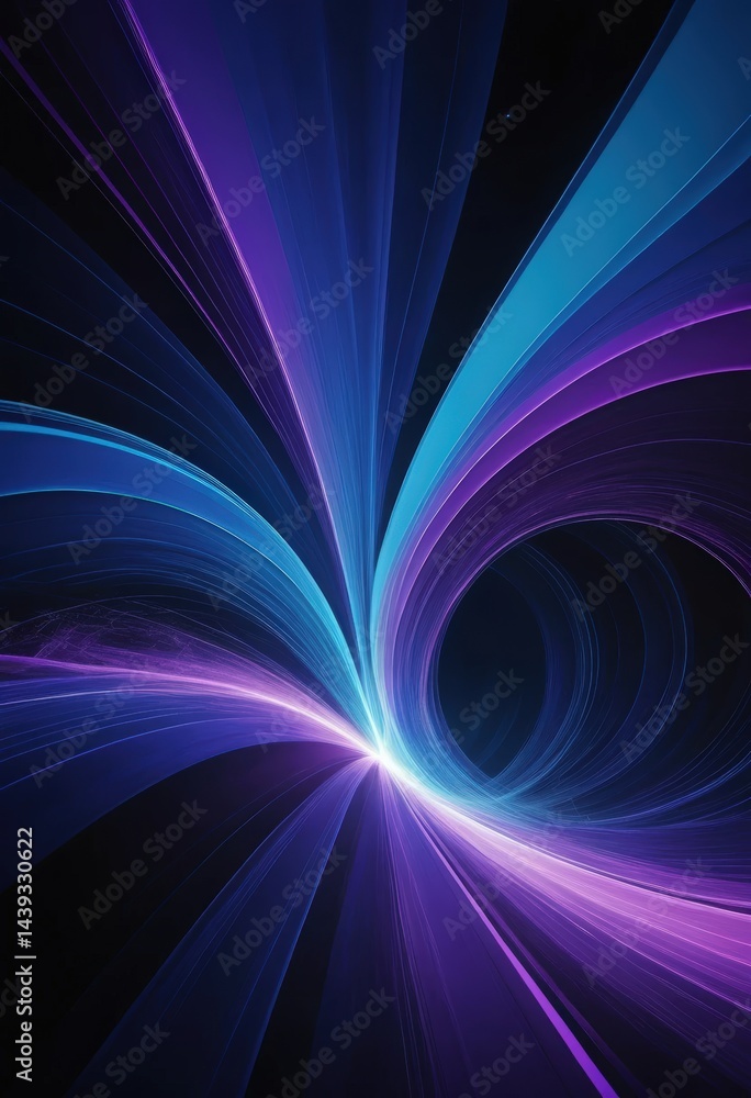 Poster a vibrant abstract background featuring swirling shades of purple and blue, creating a dynamic and v
