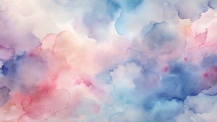 watercolor flowers in a light pink, blue and yellow color