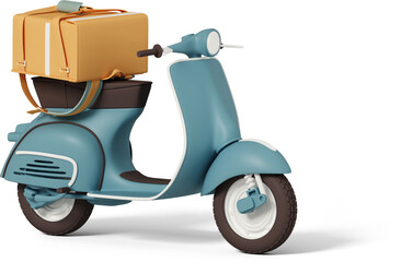 Obraz premium scooter with delivery bag