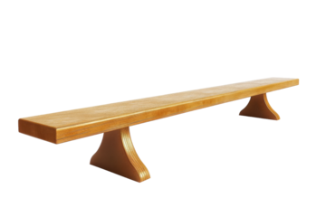 Gymnastics Beam Technology Isolated On White Background.