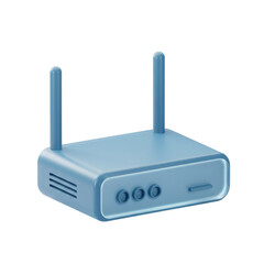 Modern Wi-Fi Router with Multiple Antennas Network Connection Internet Hub