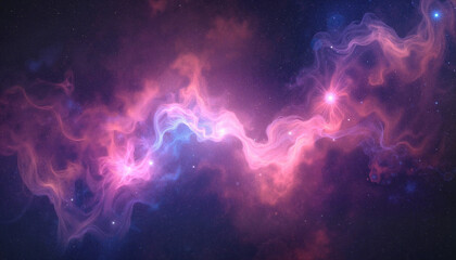 Colorful cosmic nebula swirling in space with vibrant colors  