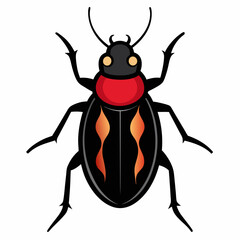 red bug vector illustration