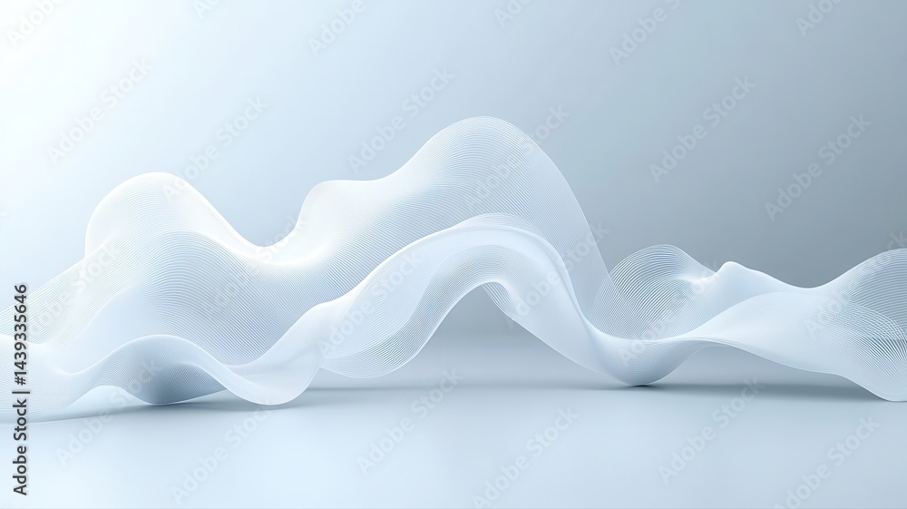Aufkleber abstract white wave line art background abstract wave white line art background texture smooth light