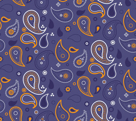Sketching ink vector vitality. Paisley feminine a oriental droplet. Romance seamless of wrapping swirl.