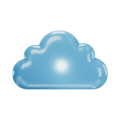 Abstract Cloud Shape Digital Data Storage Network Computing Symbol