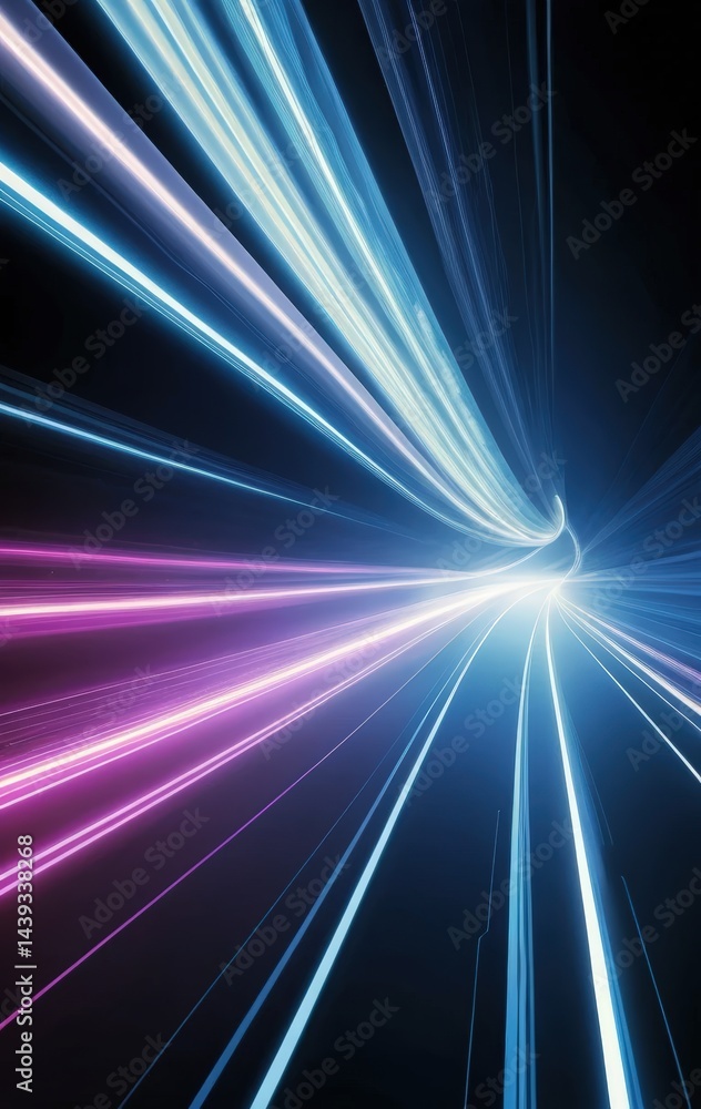 Poster a mesmerizing tunnel of radiant light streaks cuts through the surrounding darkness, creating a capt
