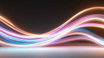 Obraz premium Colorful Light Streaks Abstract Background light streaks abstract background colorful vibrant waves