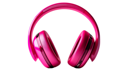 Pink Headphone Isolated, cut out transparent