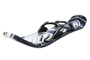 Innovating Snowboarding Experience: A Step into Tomorrow Isolated On White Background.