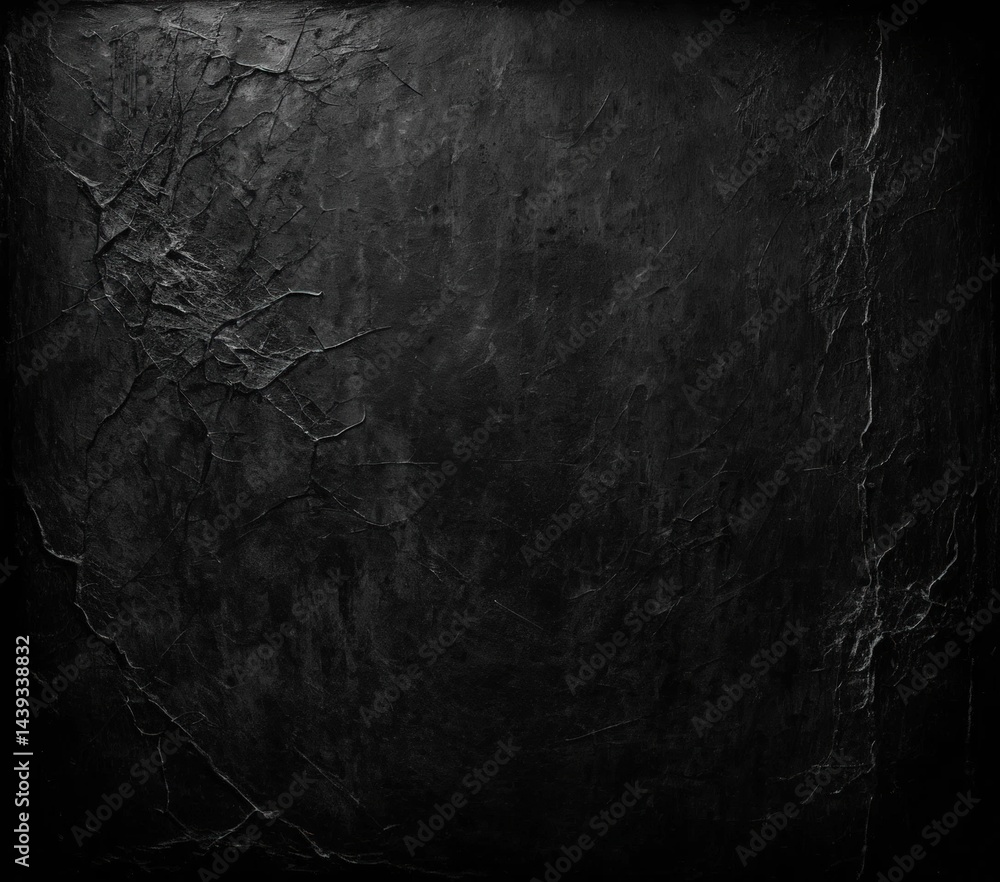 Poster a rich black textured background featuring a subtly varied dark surface, creating depth and intrigue