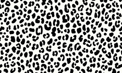 Minimalist Black and White Leopard Print Pattern Vector Graphic Design