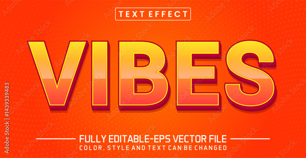Poster vibes font text effect editable