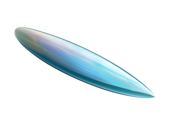 Tomorrow's Surfboard: A Glimpse into the Future Isolated On White Background.
