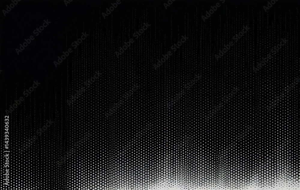 Poster a striking black and white image showcasing an intricate abstract pattern, featuring swirling shapes