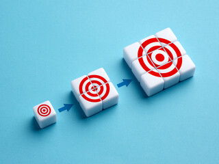 Goal development, improvement or advancement. Refining or upgrading corporate business objectives.