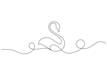 black and white abstract swan