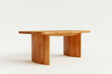 Minimalist Desk Visual Isolated On White Background.