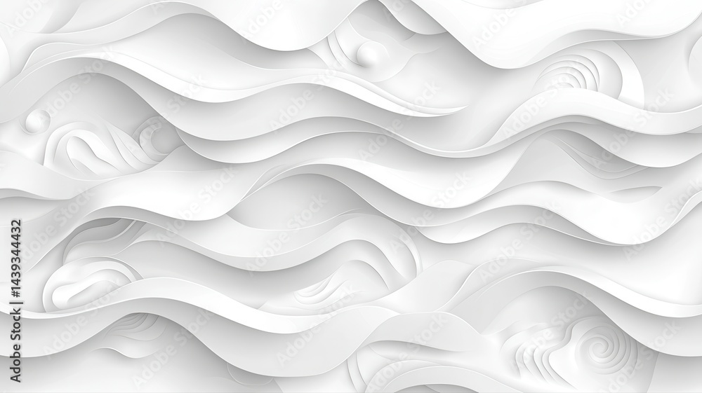 Poster abstract white paper waves background texture abstract background white paper wave texture pattern