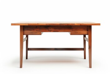 True Minimalist Table Representation Isolated On White Background.