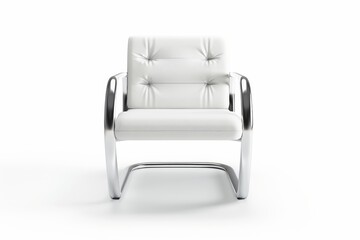 Authentic Modern Visitor Chair Isolated On White Background.