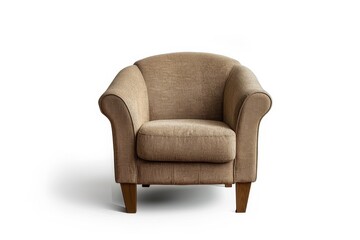Authentic Padded Visitor Chair Isolated On White Background.