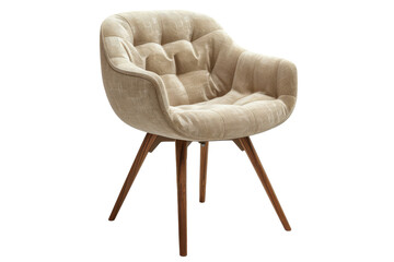 Quality Fabric Chair Display Isolated On White Background.