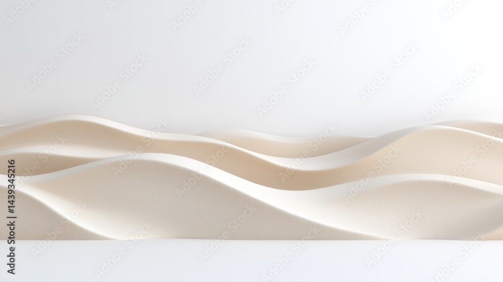 Aufkleber abstract beige waves texture minimal background abstract beige background clean concept design form