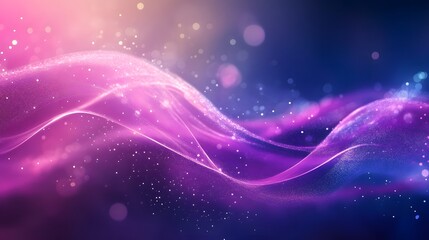 Fototapeta premium Abstract colorful background with swirling lines and sparkling particles.