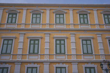 solo travel with man chilling see city life in bangkok thailand in summer season