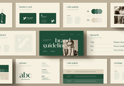 Modern And Clean Retro Brand Guideline Presentation Template
