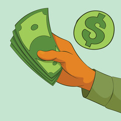 Giving US Dollar Money Bills. Dollar Bill note money. us dollar currency