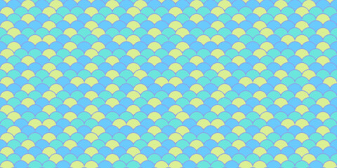 Vibrant pastel blue and yellow fish scale pattern.  Perfect for website backgrounds, textile designs, or playful branding. This seamless texture evokes feelings of summer, ocean, and tranquility.