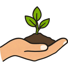 Hand Holding Seedling