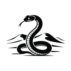 Fototapeta premium Creative Snake Art for World Snake Day | Minimalist Solid Color Designs Featuring Snakes in Various Styles | Raising Awareness for Snake Conservation and Endangered Species Protection