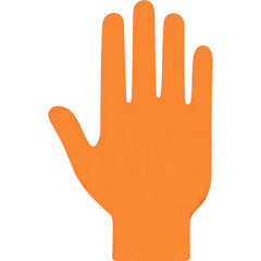 Obraz premium Orange Raised Hand