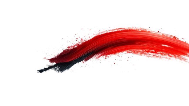 Dramatic Painted Stroke, cut out transparent