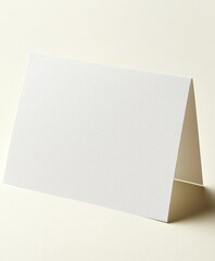 Blank White Rectangular Place Card or Note Card, Ready for Personalized Design and Elegant Presentation